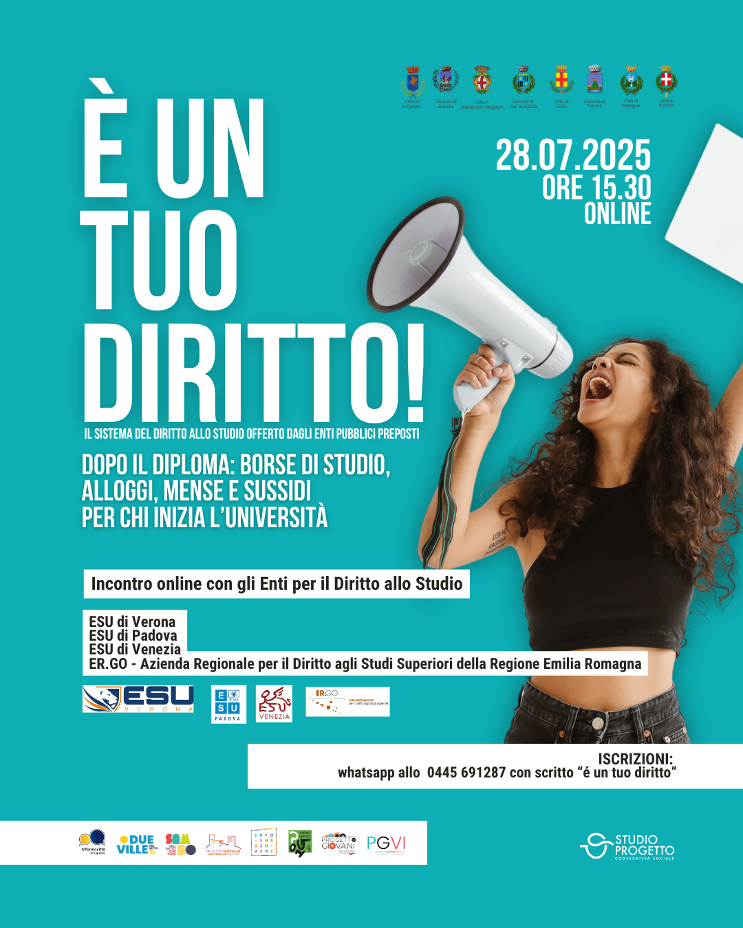 È UN TUO DIRITTO Dopo il diploma: borse di studio, alloggi, mense e sussidi 